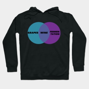 Wine: Grapes & Fermentation Venn Diagram Hoodie